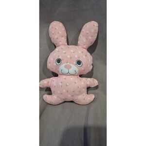 Vintage Handmade 7 Inch Pink Floral  Bunny Cute Nursery Decor EUC